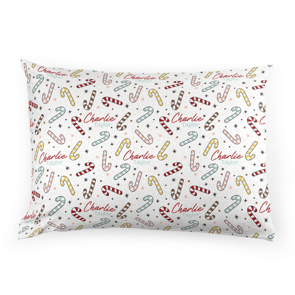 Personalized Pillow Case | Candy Cane Lane