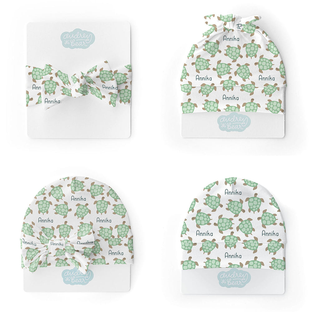 Personalized Swaddle & Hat Set | Under the Sea