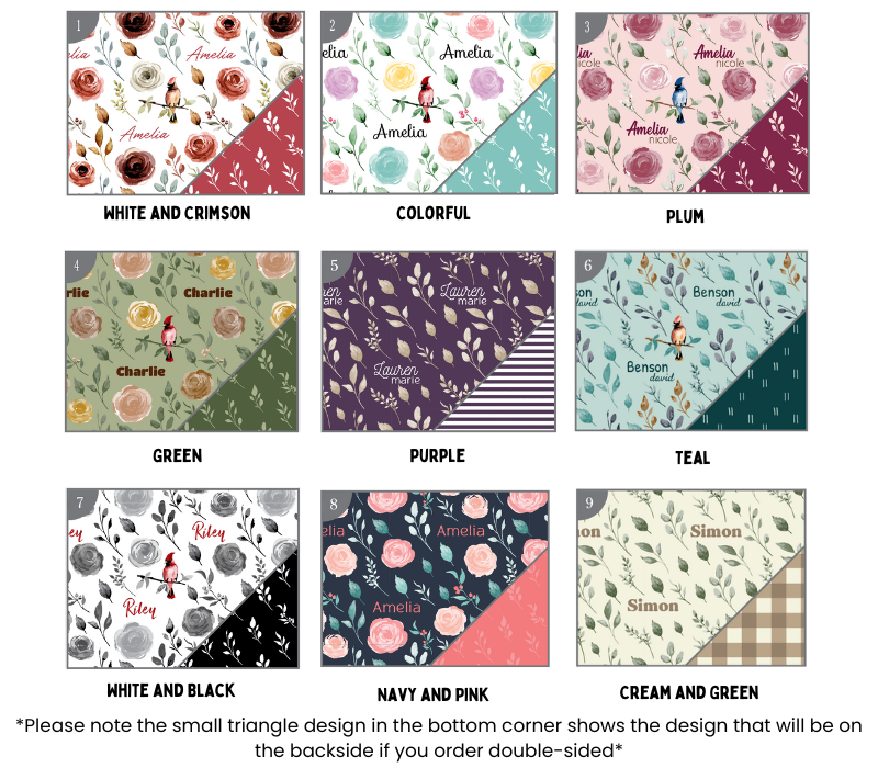 Personalized Swaddle Blanket | Autumn Bloom