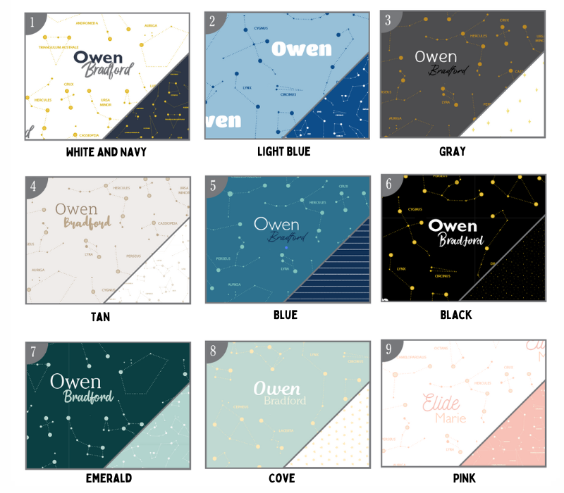 a bunch of different types of stars on a white background