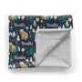 Personalized Baby Minky Blanket | Forest Blues