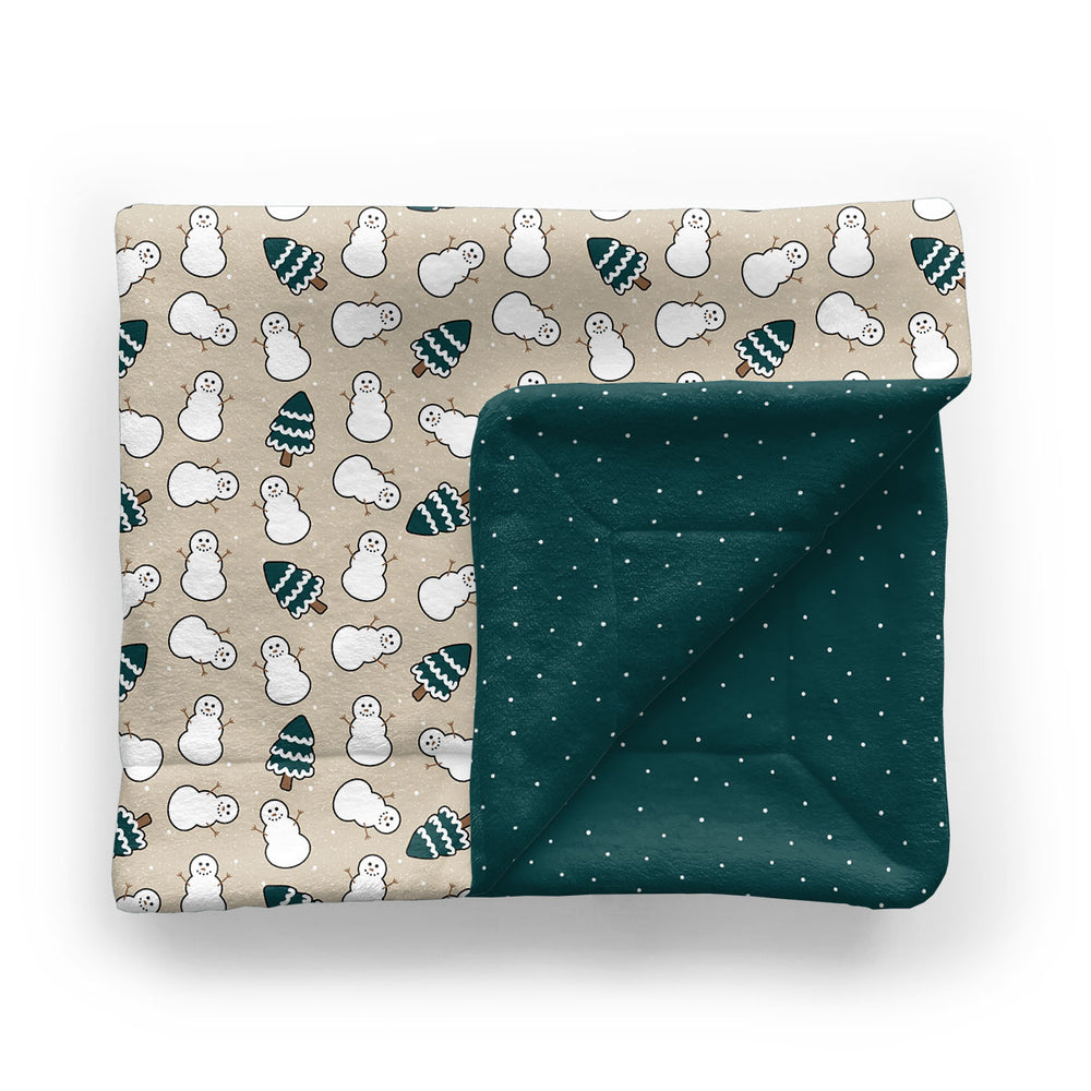 Baby Minky Blanket | Evergreen Frost