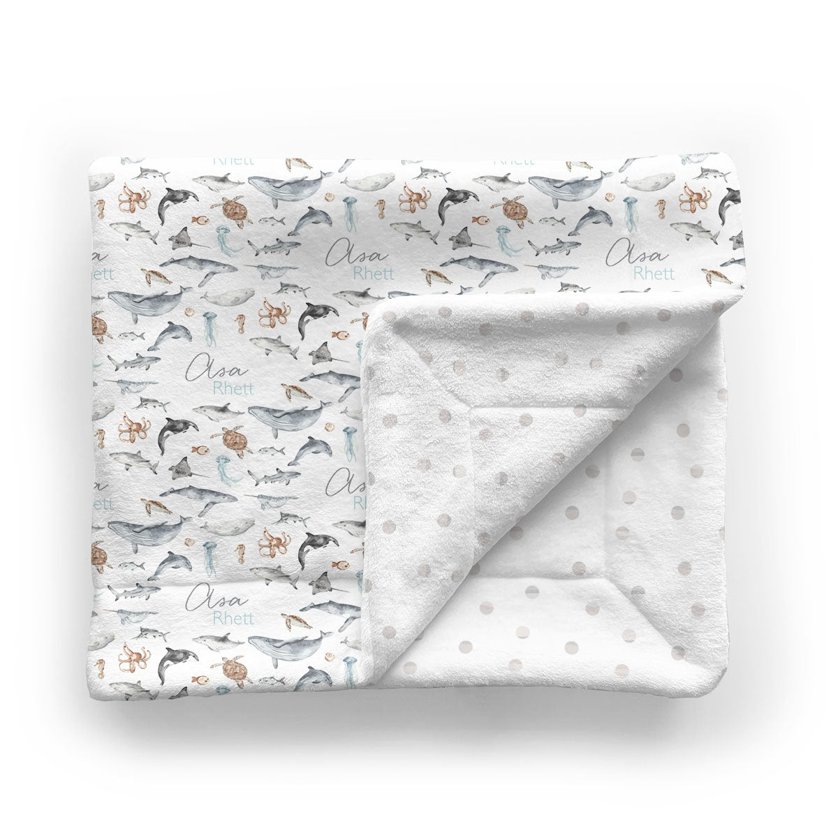 Personalized Baby Minky Blanket | Ocean Explorer