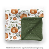 Personalized Baby Minky Blanket | Pumpkin Patch (Cate & Rainn Design)