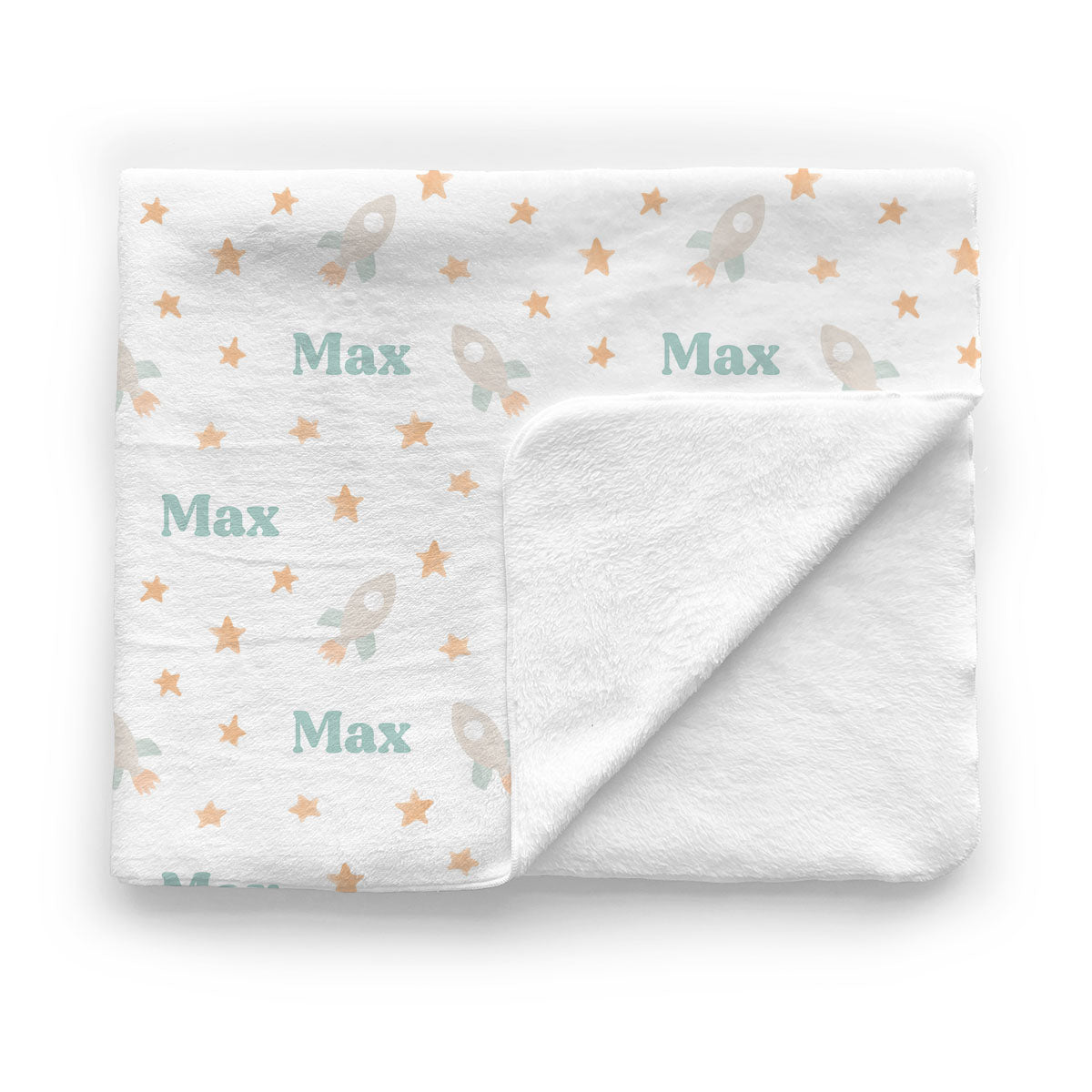 Personalized Baby Minky Blanket | Bright Rockets