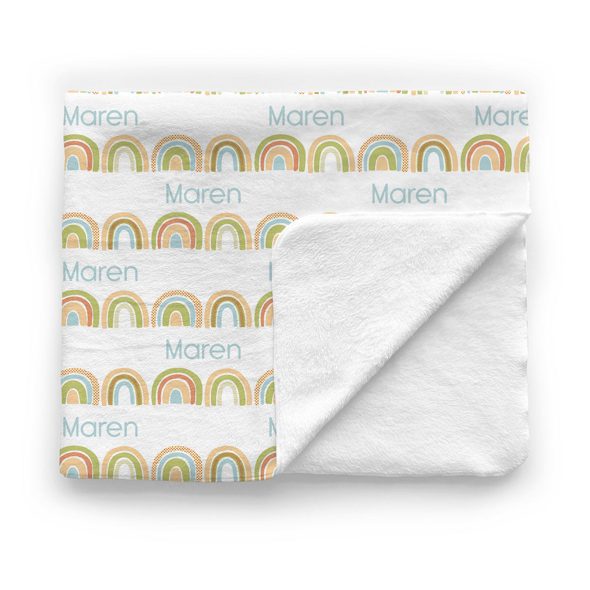 Personalized Baby Minky Blanket | Brilliant Rainbow