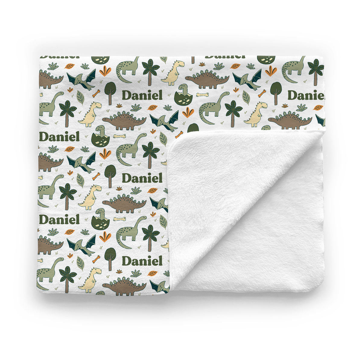 Personalized Baby Minky Blanket | Dancing Dinos