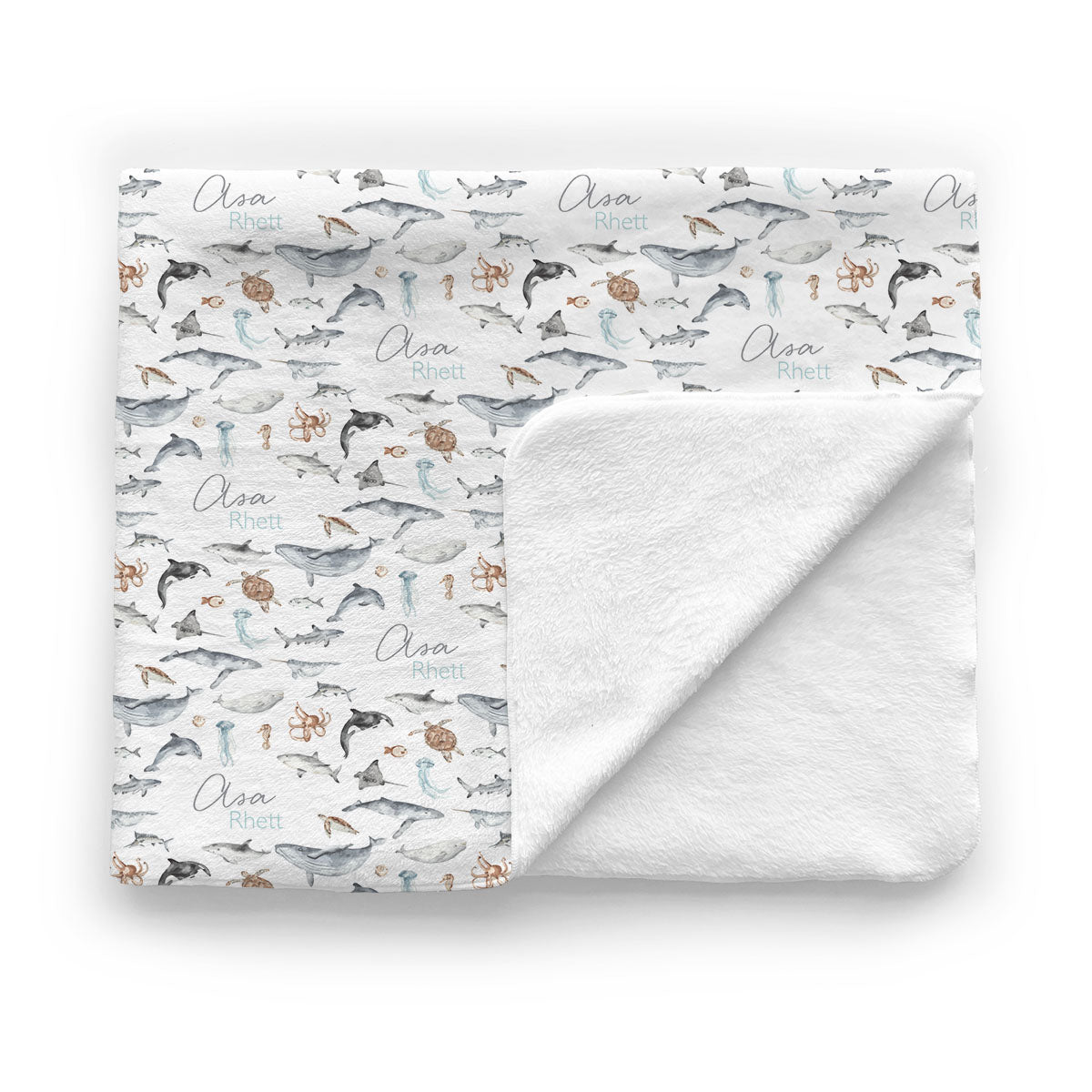 Personalized Baby Minky Blanket | Ocean Explorer