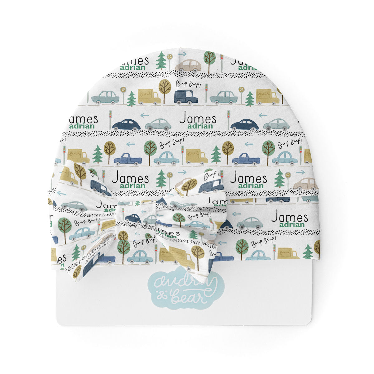 Personalized Swaddle & Hat Set | City Slicker