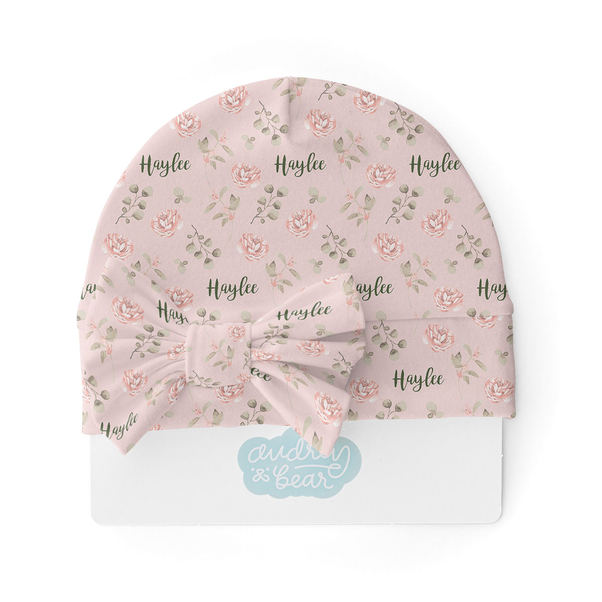 Personalized  Swaddle & Hat Set | Country Floral