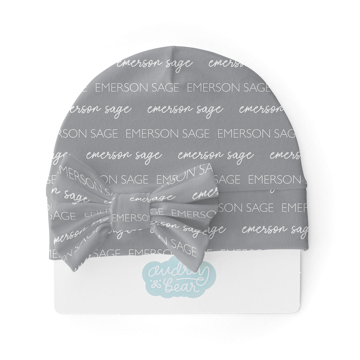 Personalized Swaddle & Hat Set | Classic Multi-Font