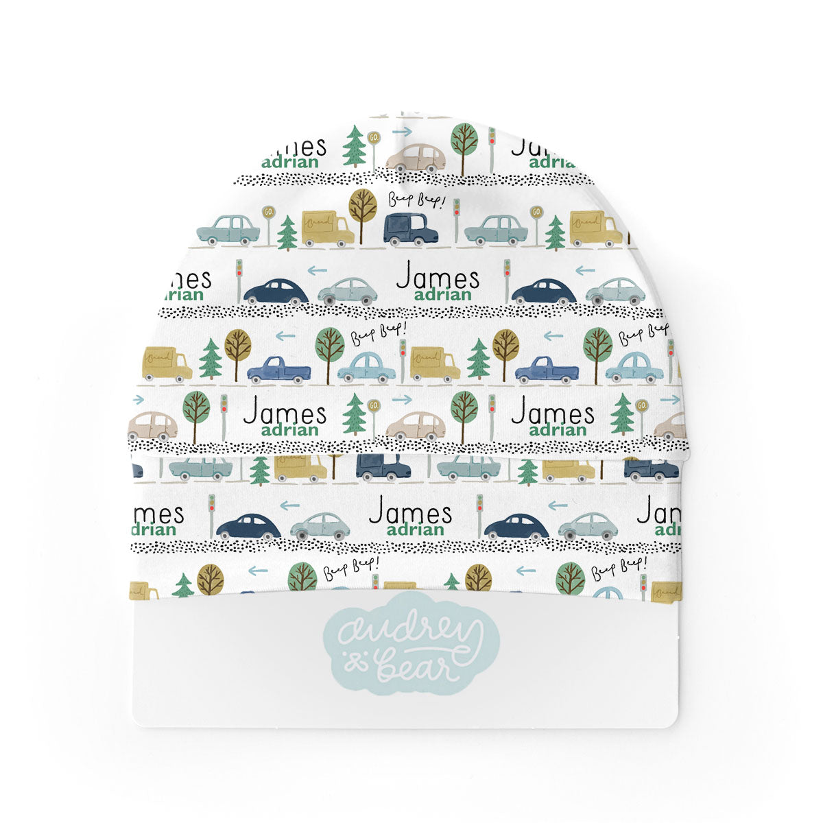 Personalized Swaddle & Hat Set | City Slicker