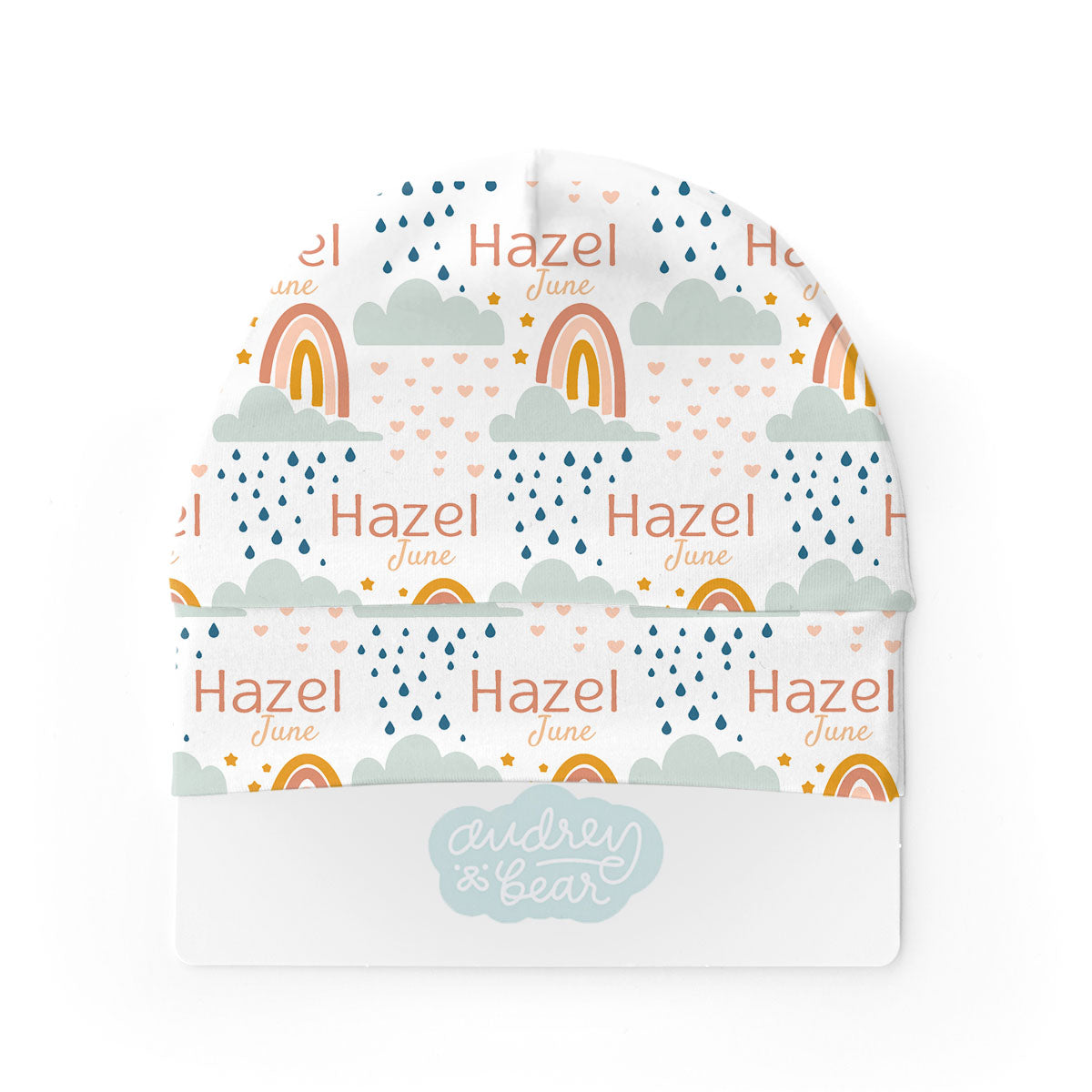 Personalized Swaddle & Hat Set | Rainbow Wishes