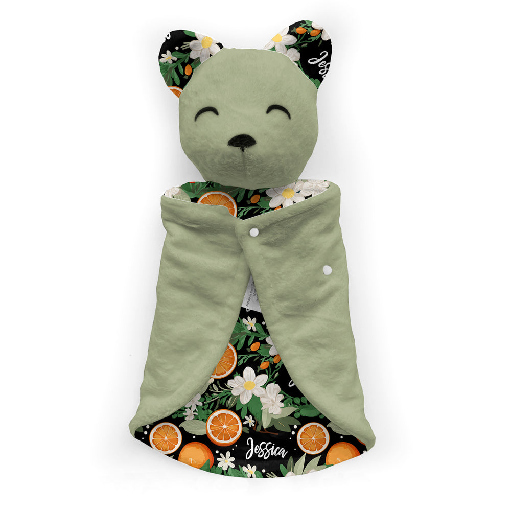 Personalized Bear Lovey | Citrus Blossom