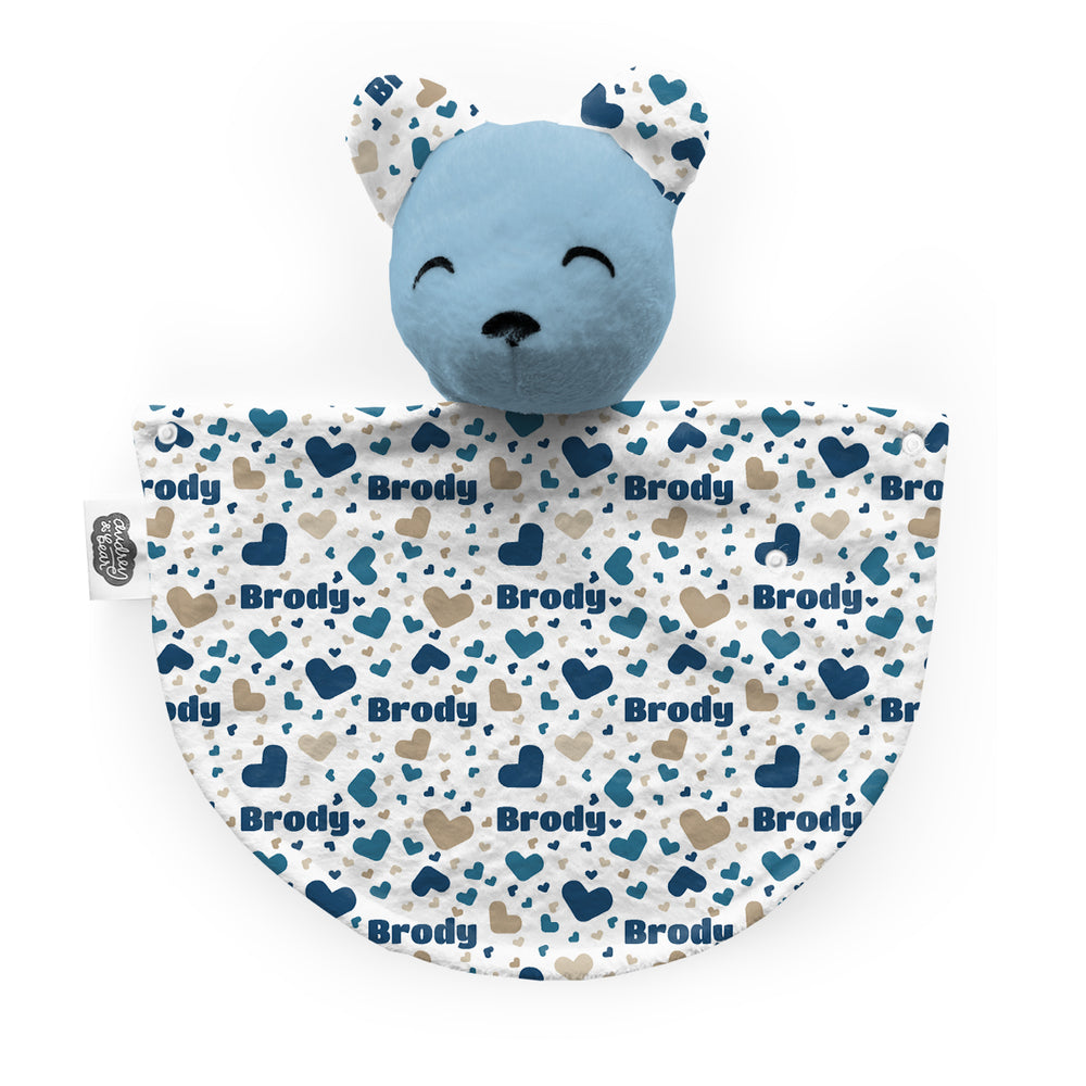 Personalized Bear Lovey | Bursting Hearts