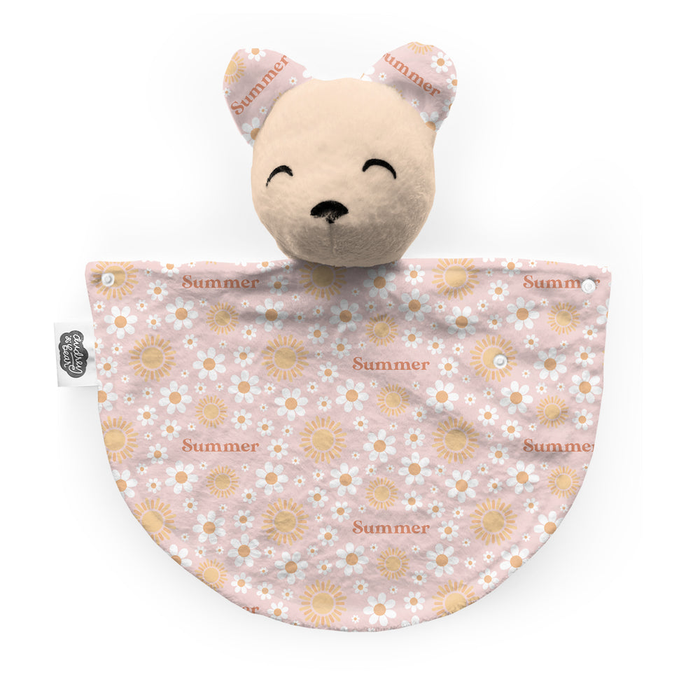 Personalized Bear Lovey | Sunny Daisies