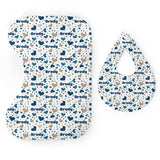 Personalized Bib & Burp Cloth Set | Bursting Hearts