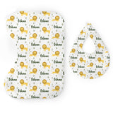 Personalized Bib & Burp Cloth Set | Lion Lullabies