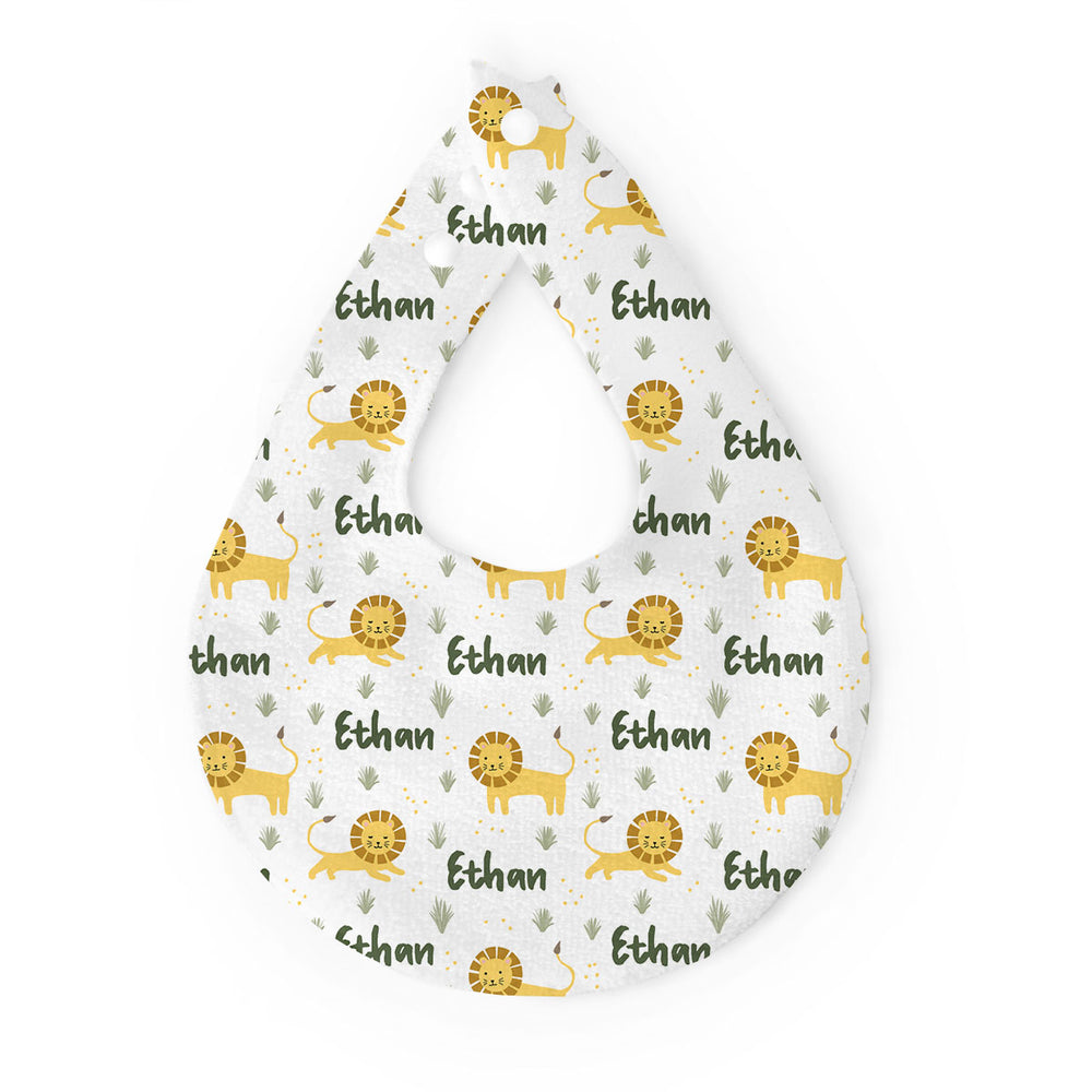 Personalized Bib & Burp Cloth Set | Lion Lullabies