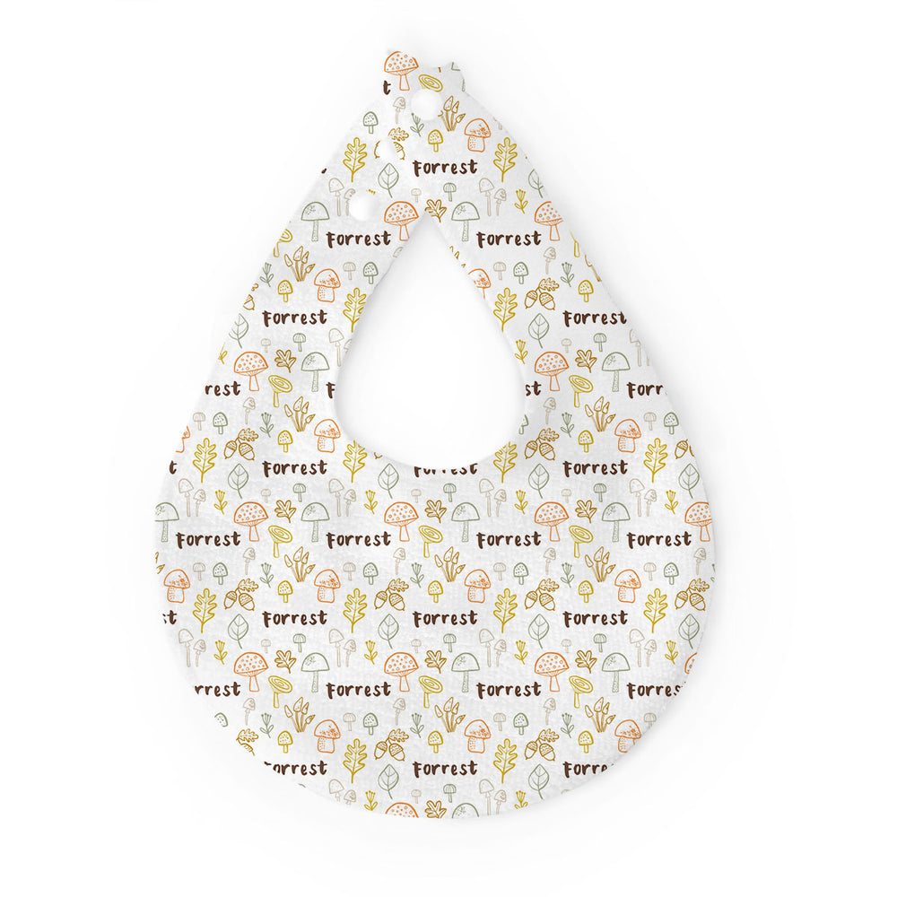 Personalized Bib Set | Mushroom Doodles