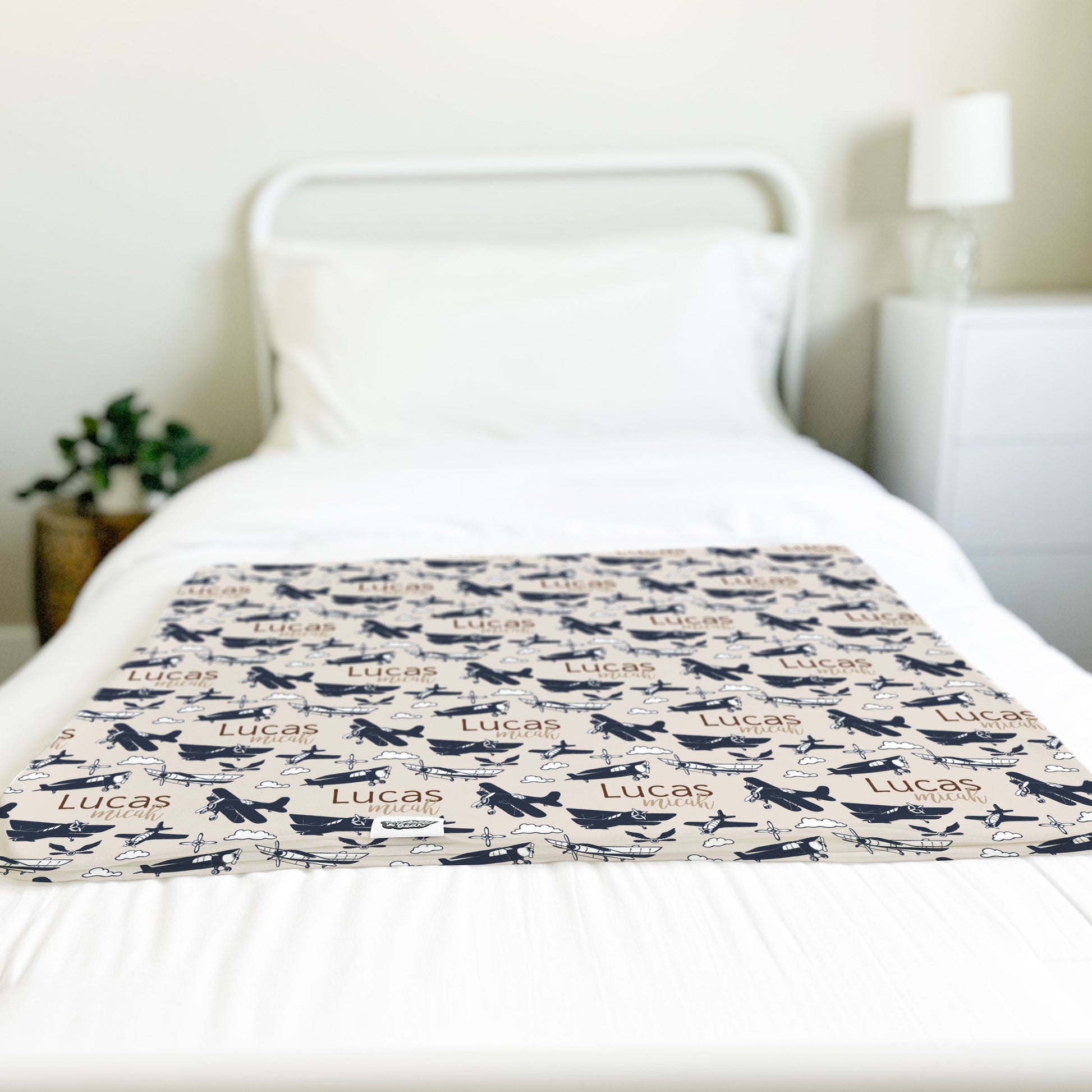 Personalized Big Bear Swaddle Blanket | Aviator