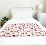 Personalized Big Bear Swaddle Blanket | Charming Cowgirl