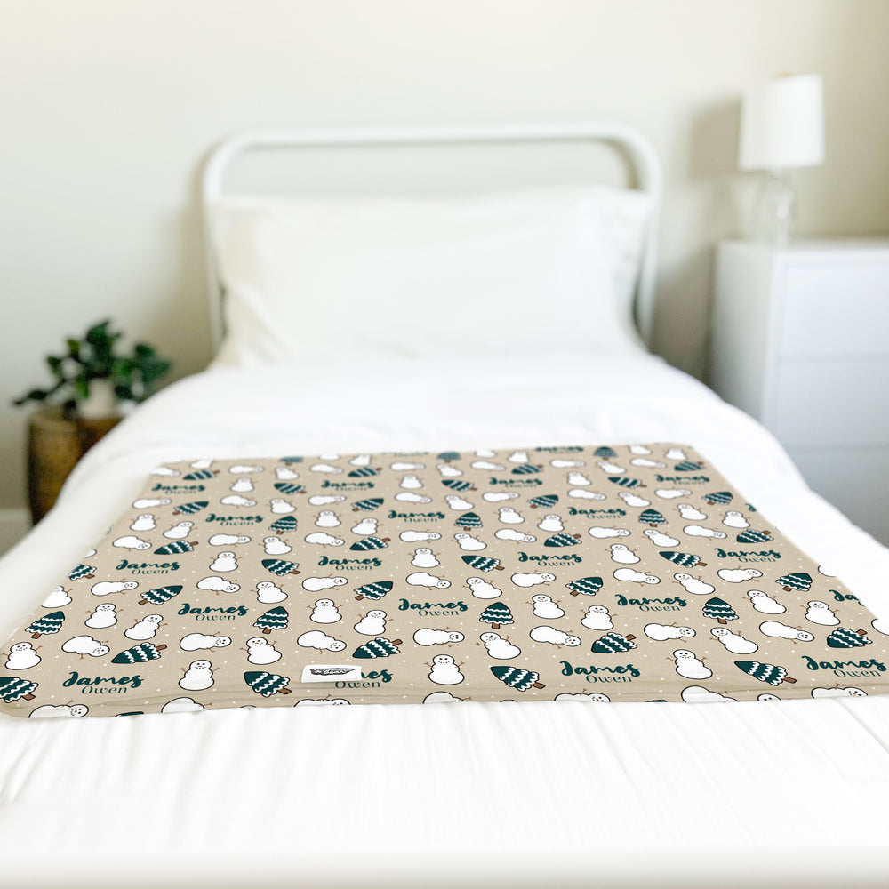 Personalized Big Bear Swaddle Blanket | Evergreen Frost