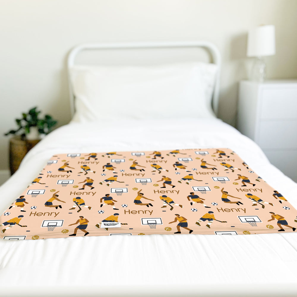 Personalized Big Bear Swaddle Blanket | Sports Arena