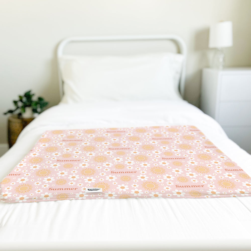 Personalized Big Bear Swaddle Blanket | Sunny Daisies