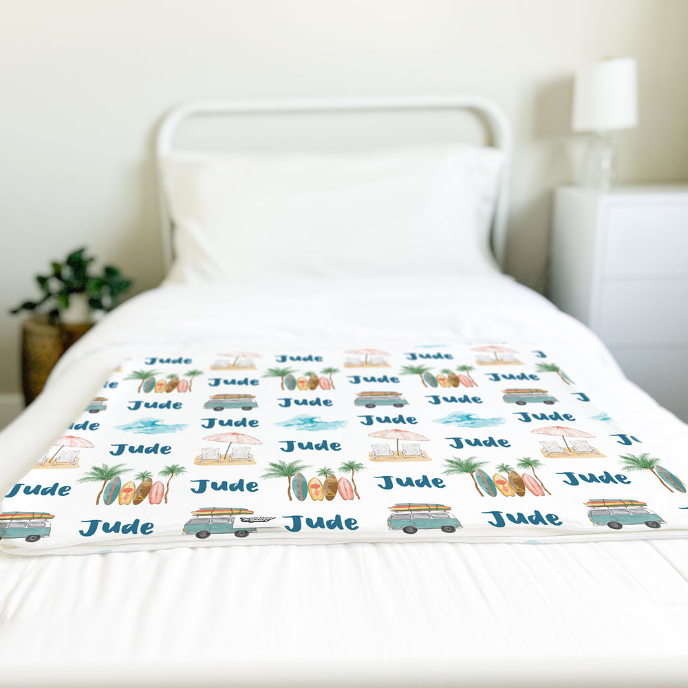 Personalized Big Bear Swaddle Blanket | Wave Rider