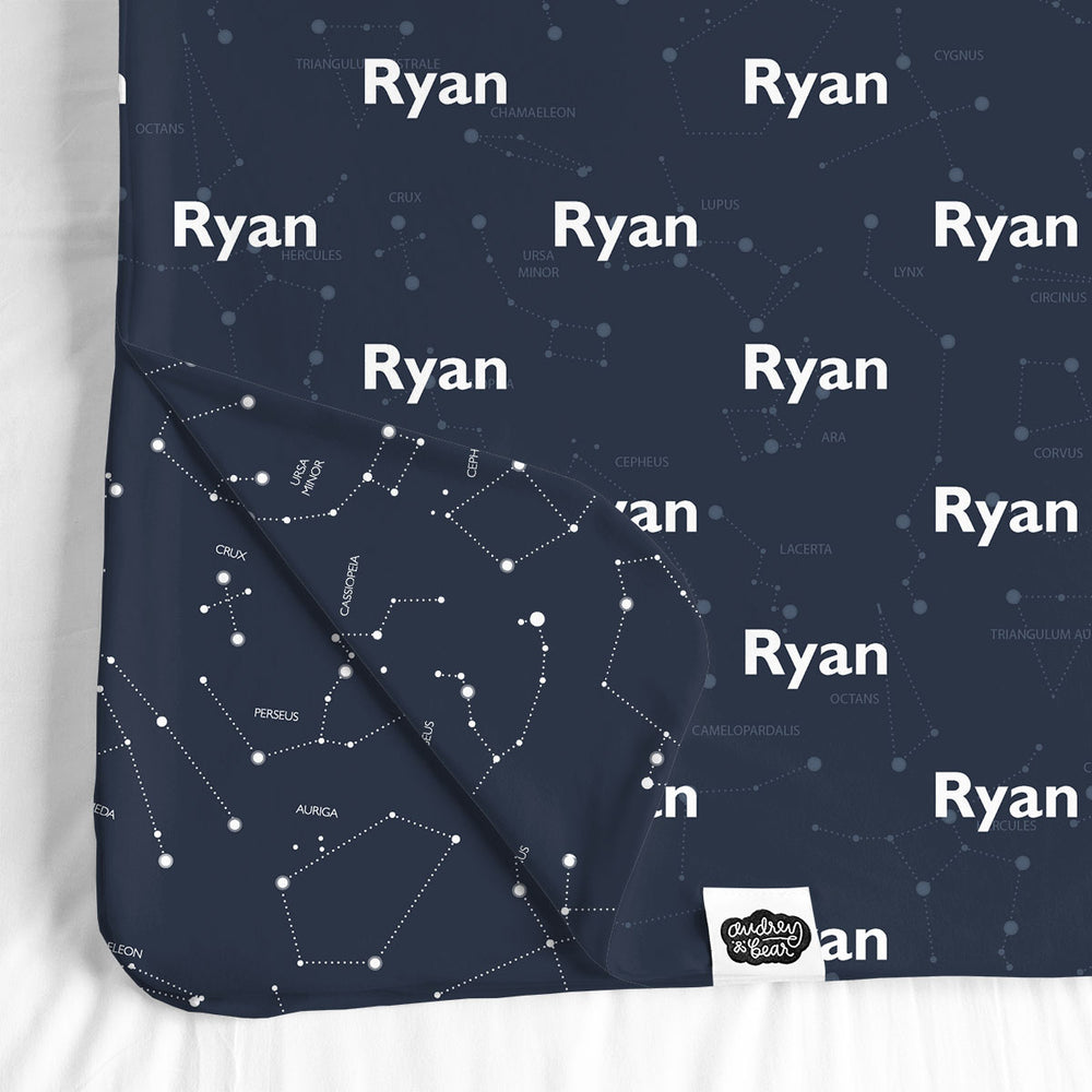 Personalized Big Bear Swaddle Blanket | Captivating Constellations