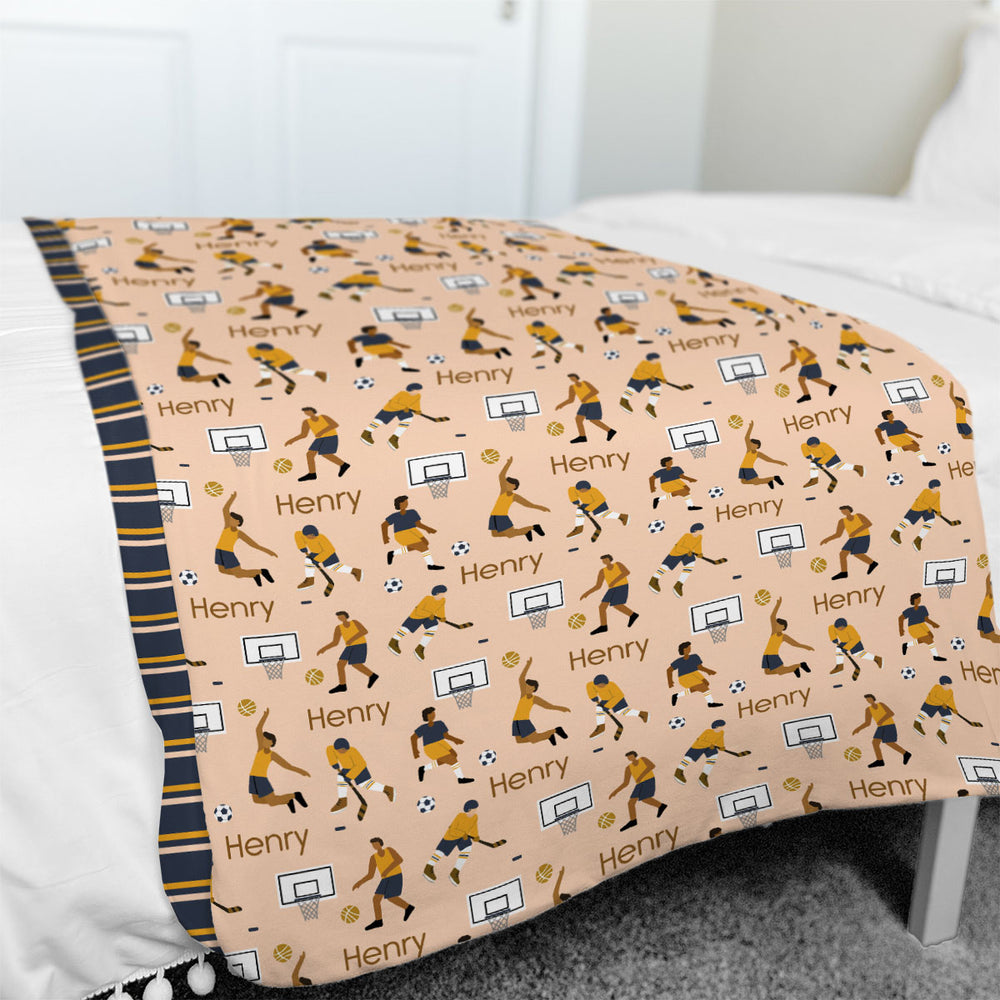 Personalized Big Bear Swaddle Blanket | Sports Arena