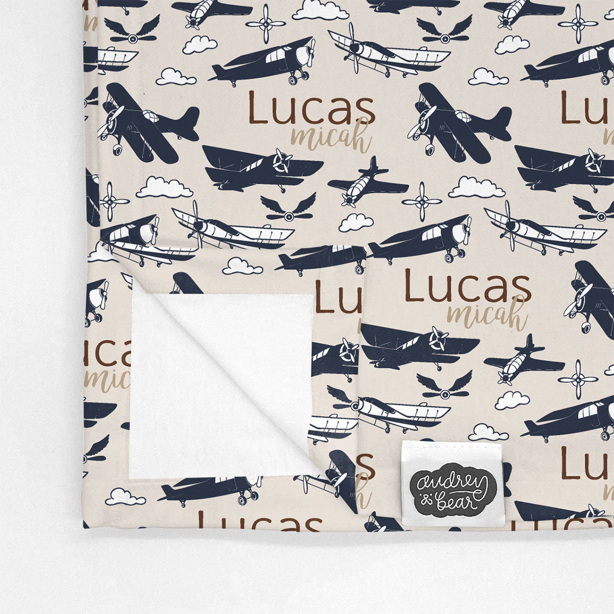 Personalized Big Bear Swaddle Blanket | Aviator