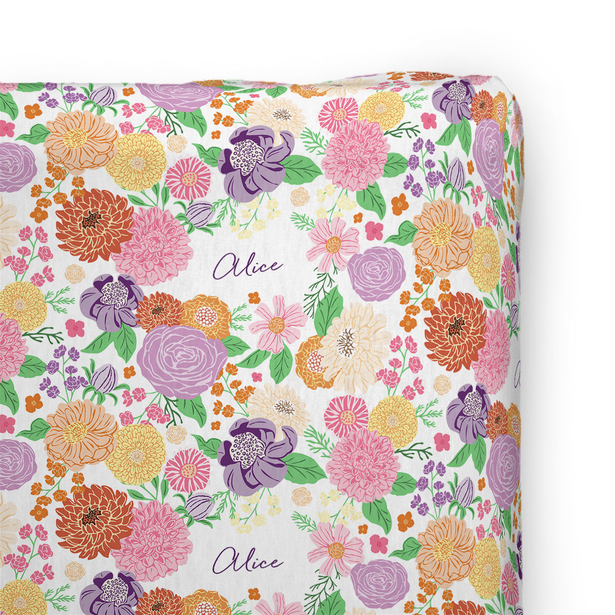Personalized Changing Pad Cover | Bursting Blooms
