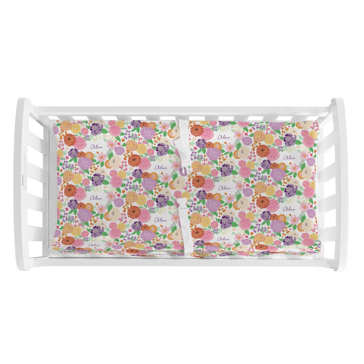 Personalized Changing Pad Cover | Bursting Blooms