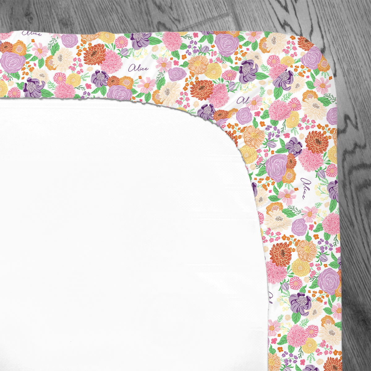 Personalized Crib Sheet | Bursting Blooms