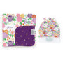 Personalized Swaddle & Hat Set | Bursting Blooms