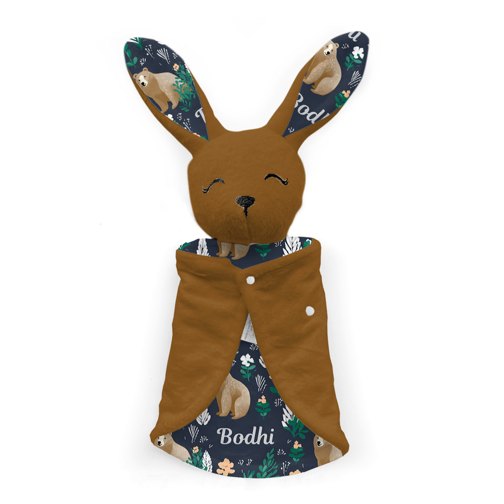 Personalized Bunny Lovey | Forest Blues