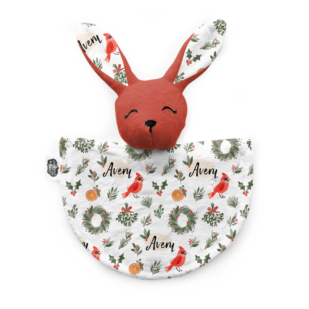 Personalized Bunny Lovey | Cardinal Delight