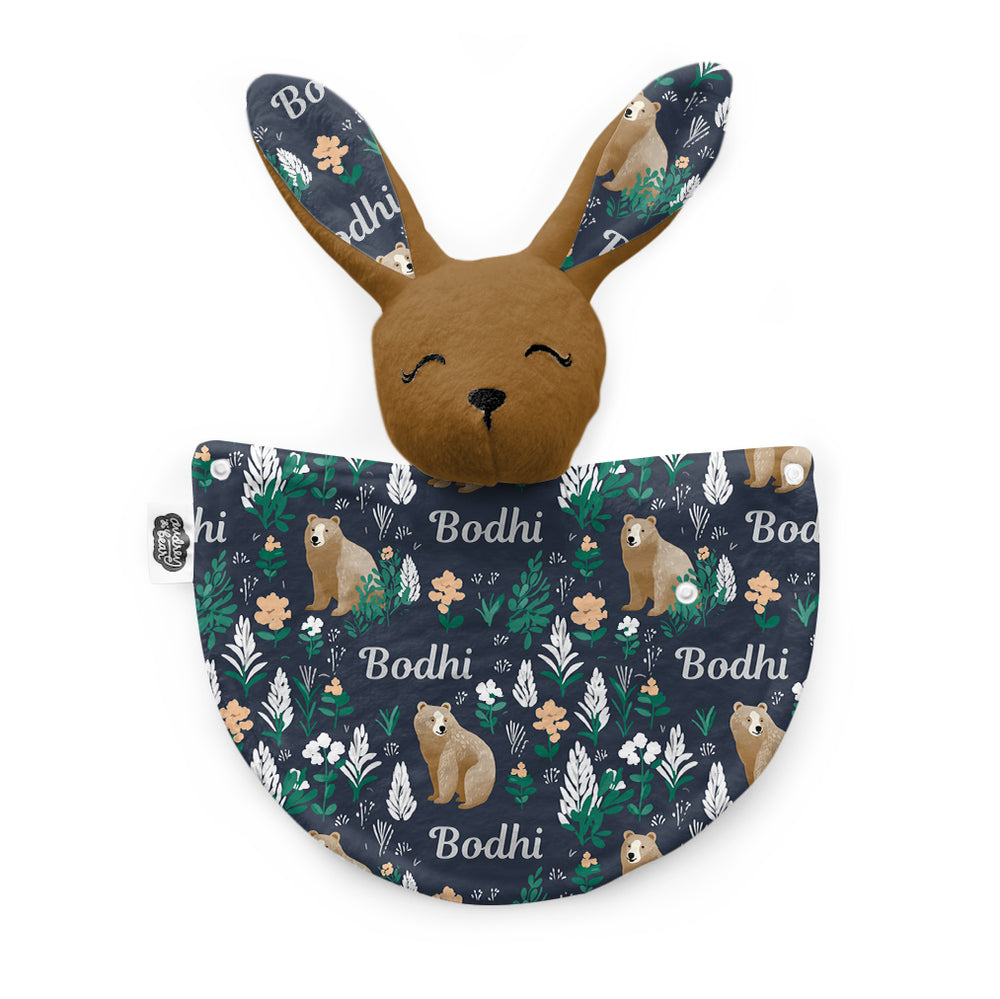 Personalized Bunny Lovey | Forest Blues