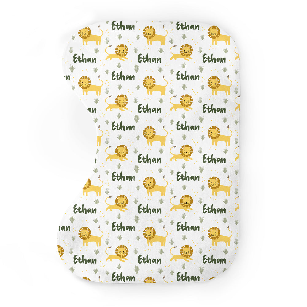 Personalized Bib & Burp Cloth Set | Lion Lullabies