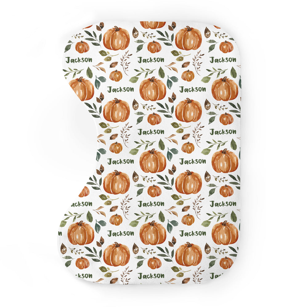 Personalized Bib & Burp Cloth Set | Pumpkin Patch (Cate & Rainn Design)