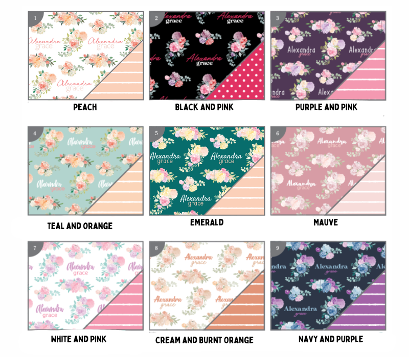 a bunch of different patterns and colors of fabric