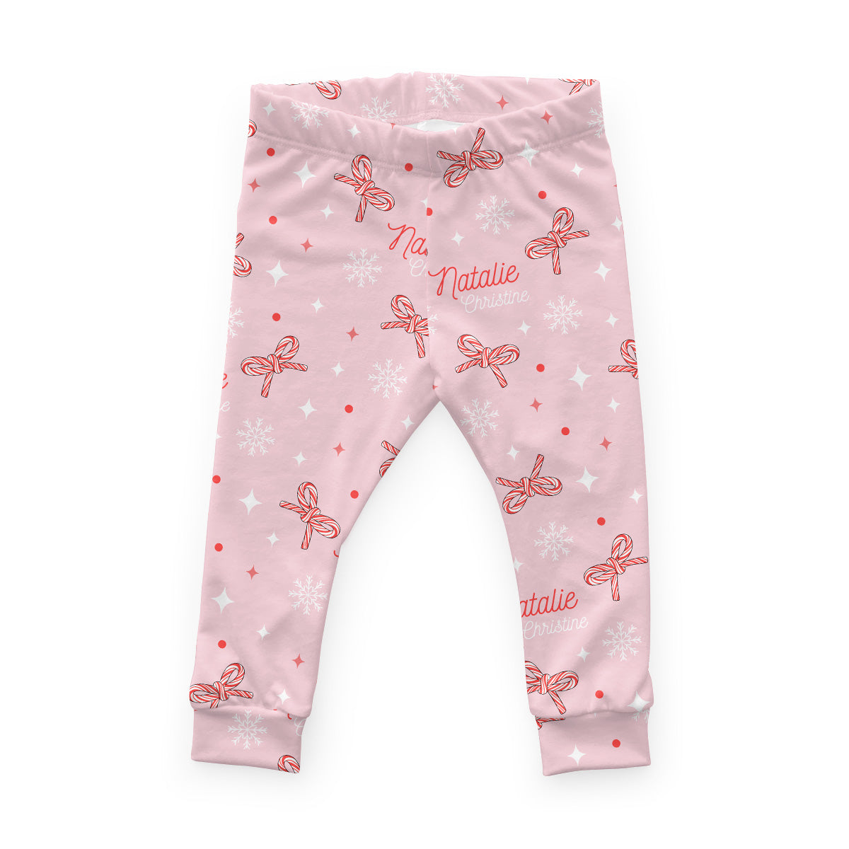 Personalized Cloudwear {Baby + Kid Loungewear} | Candy Cane bows
