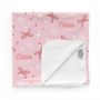 Personalized Swaddle & Hat Set | Candy Cane bows