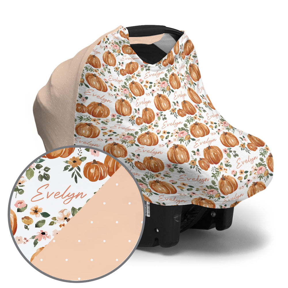 Personalized Car Seat Cover | Autumn Floral (Cate & Rainn Design)