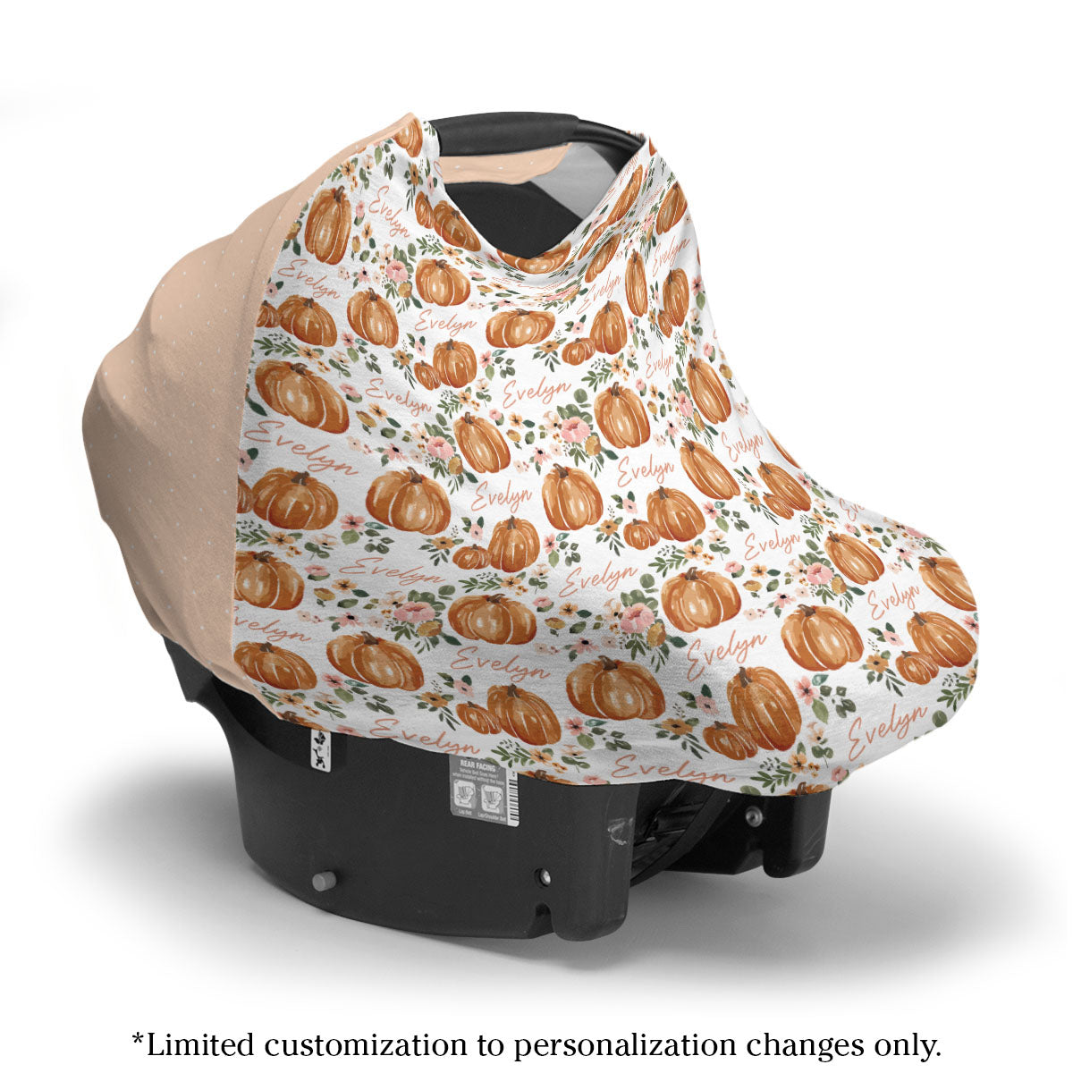 Personalized Car Seat Cover | Autumn Floral (Cate & Rainn Design)