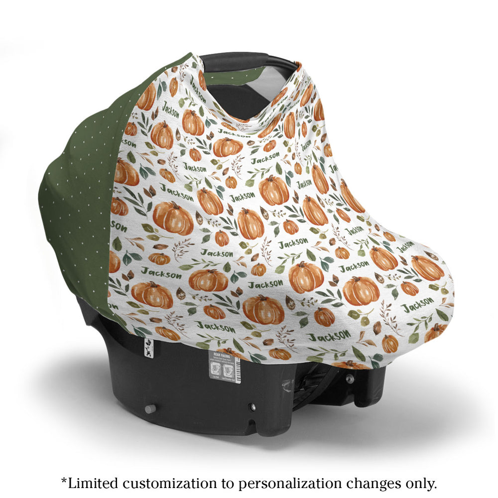 Personalized Car Seat Cover | Pumpkin Patch (Cate & Rainn Design)