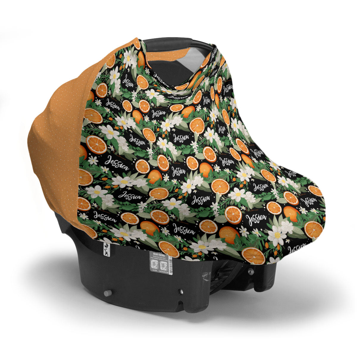 Personalized Car Seat Cover | Citrus Blossom