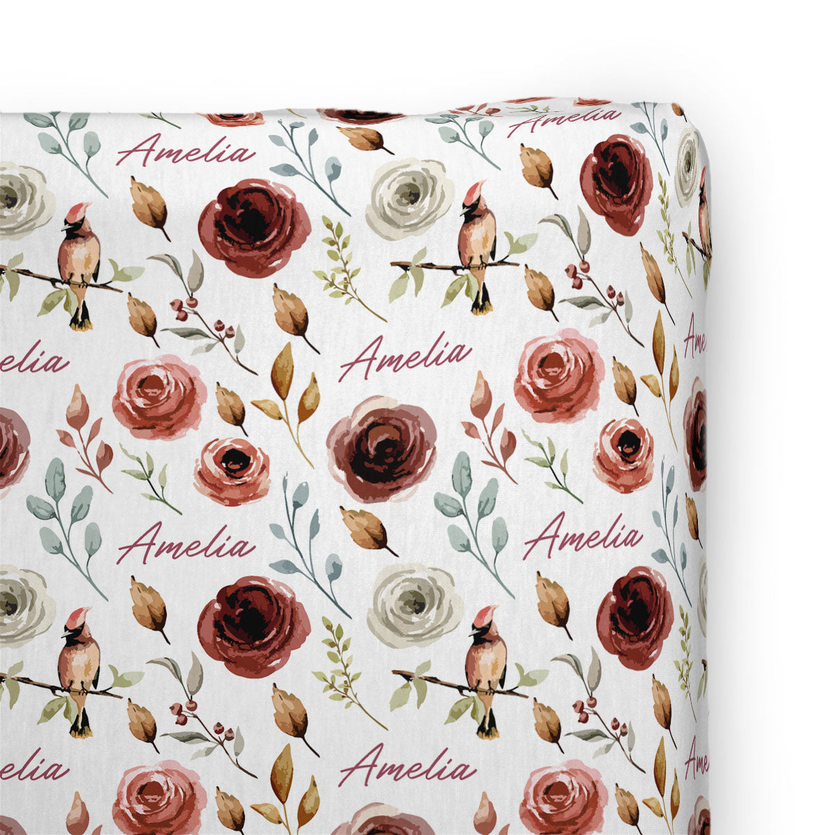 Personalized Changing Pad Cover | Autumn Bloom